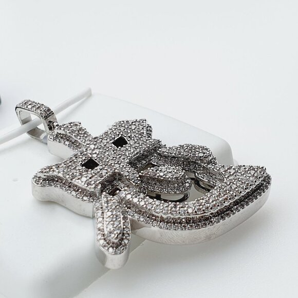 - "925 Sterling Silver Plated CZ Pendant, EVBRS659 - Picture 8 of 9